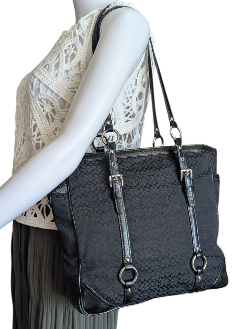 vintage Coach Signature Gallery Tote Bag